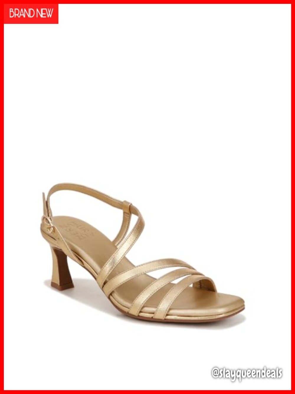 Naturalizer Galaxy Strappy Heeled Dress Sandal Open Toe Buckle